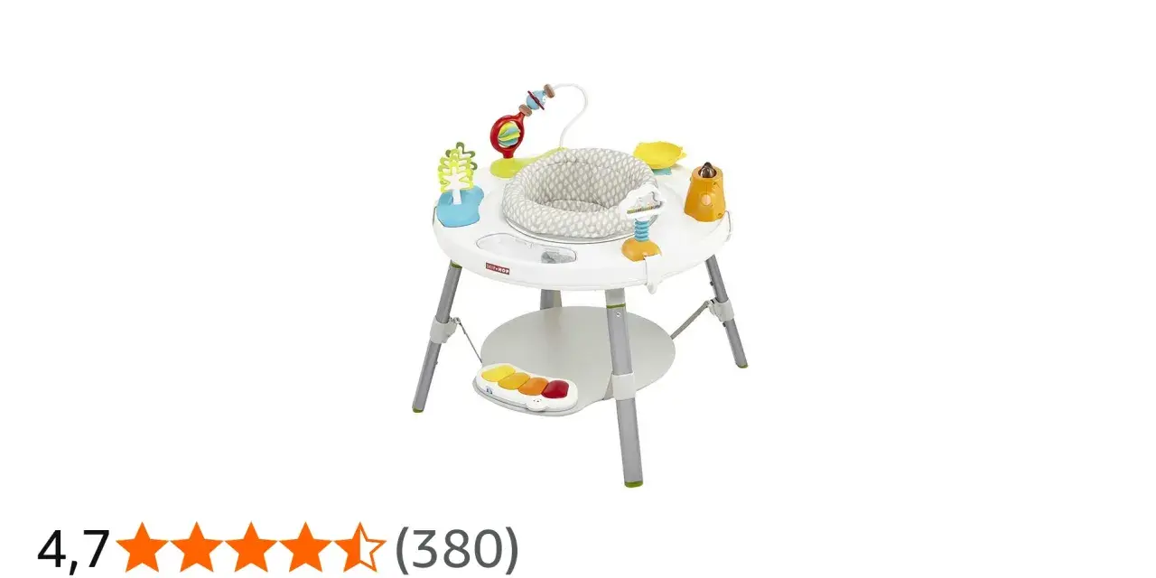 Aktivitetsställning Skip Hop Explore & More med sittdel och leksaker. Perfekt för barnet att utforska och leka.