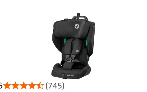 Maxi Cosi Nomad bilbarnstol i svart, med fempunktssele och justerbart nackstöd. Perfekt för resor med barn.