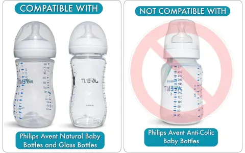 Philips Avent Natural and Glass baby bottles are compatible; Anti-Colic bottles are not.