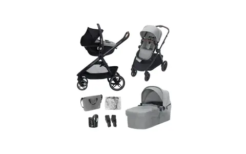 Maxi Cosi Zelia barnvagn med liggdel, babyskydd och tillbehör. En komplett rese- och sovsystem för ditt barn.