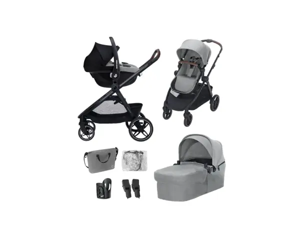Maxi Cosi Zelia barnvagn med liggdel, babyskydd och tillbehör. En komplett rese- och sovsystem för ditt barn.