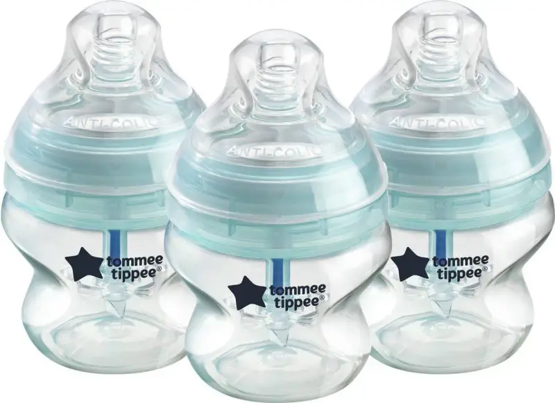 Tre tommee tippee flaskor med anti-kolikfunktion.